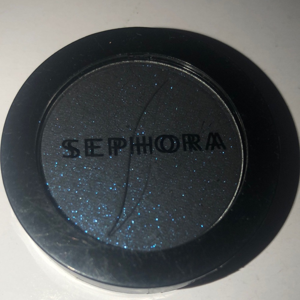 Sephora Black Eyeshadow with Blue Glitter